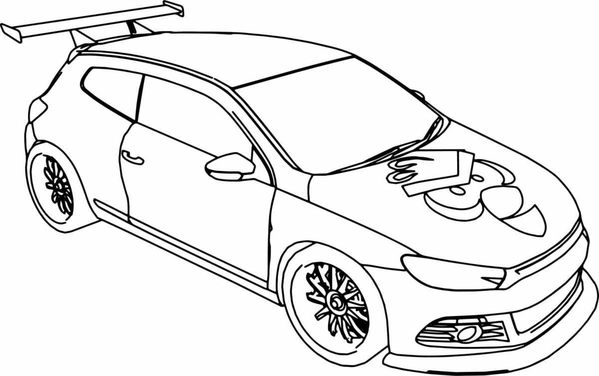 Tempting parking coloring page