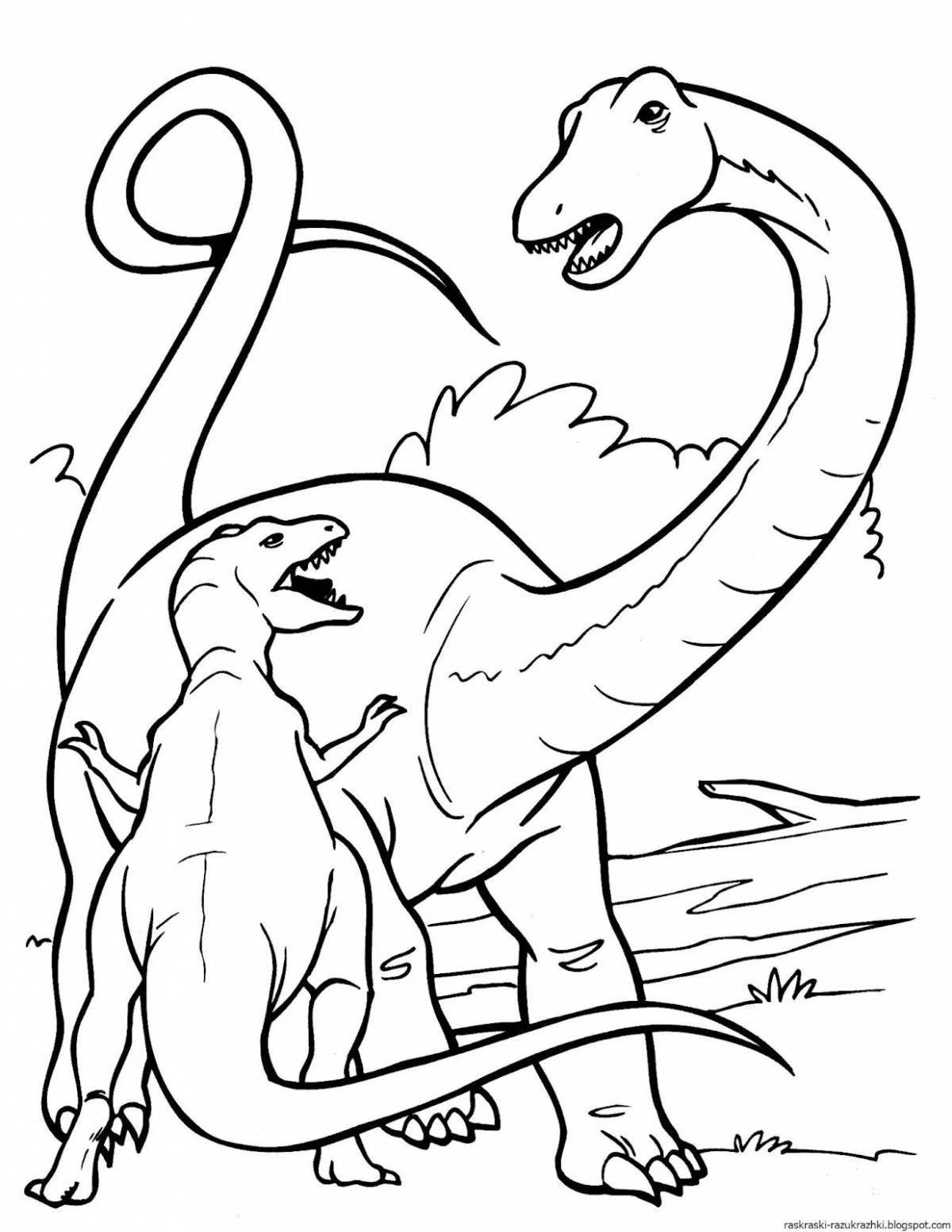 Раскраска с изображением поразительного динозавра