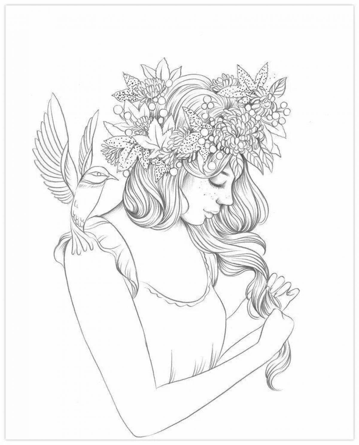 Playful coloring for girls