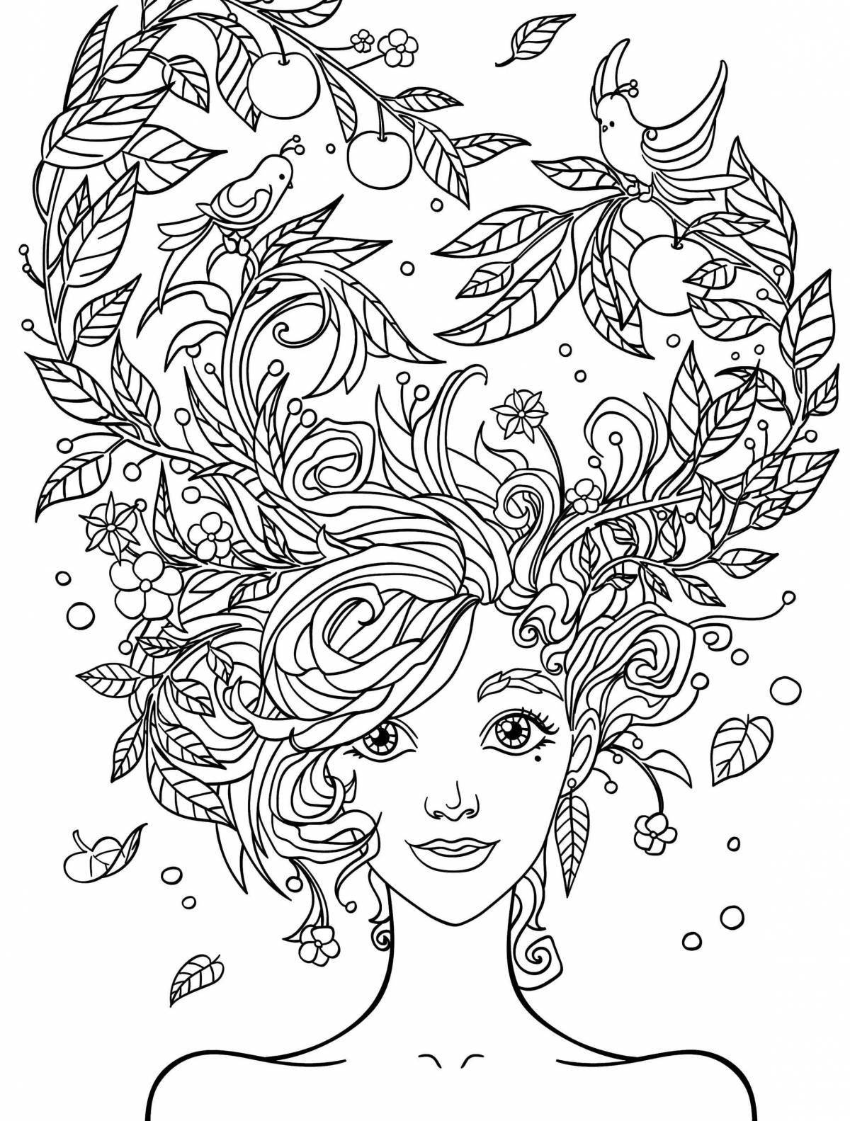 Sweet coloring pages for girls