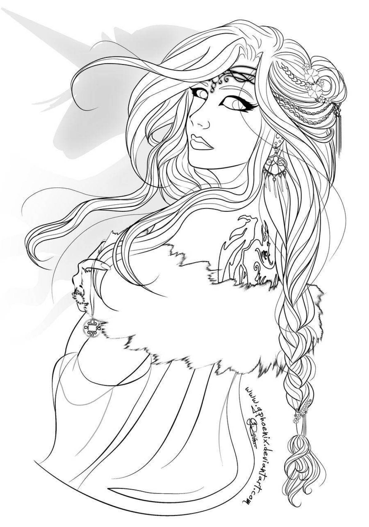 Beautiful coloring pages for girls