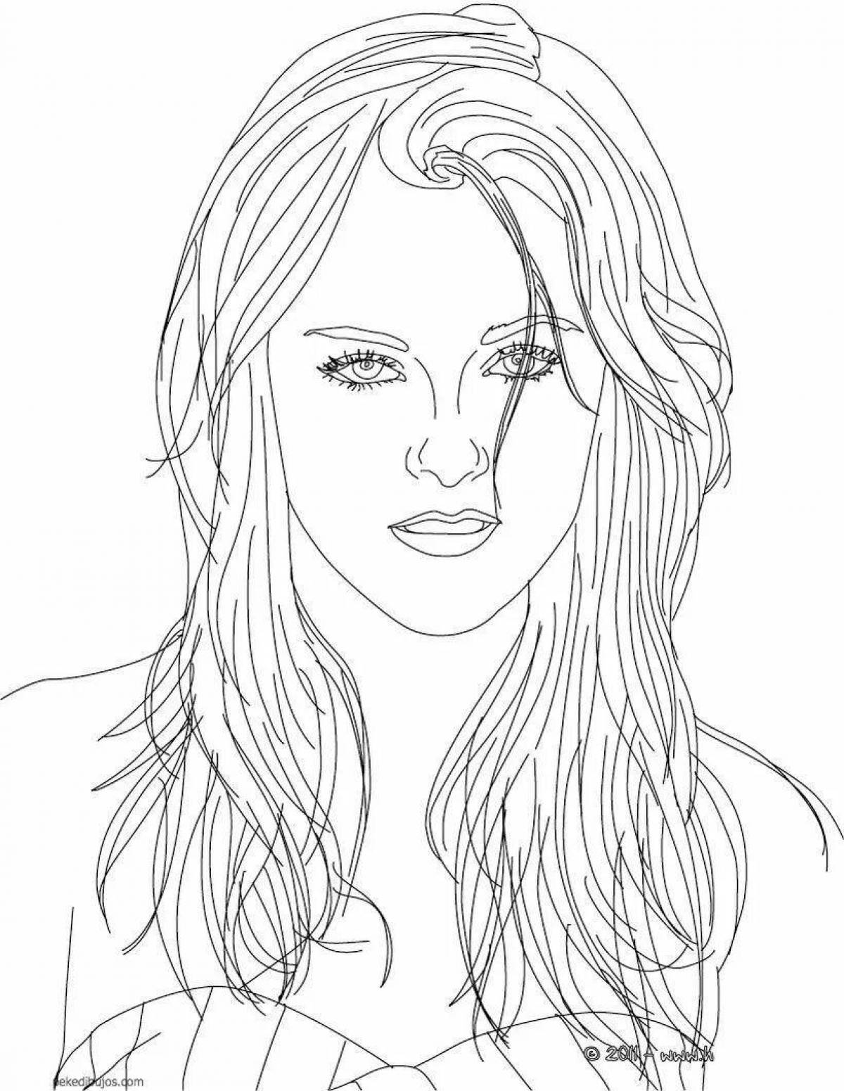 Fun coloring pages with portraits of people