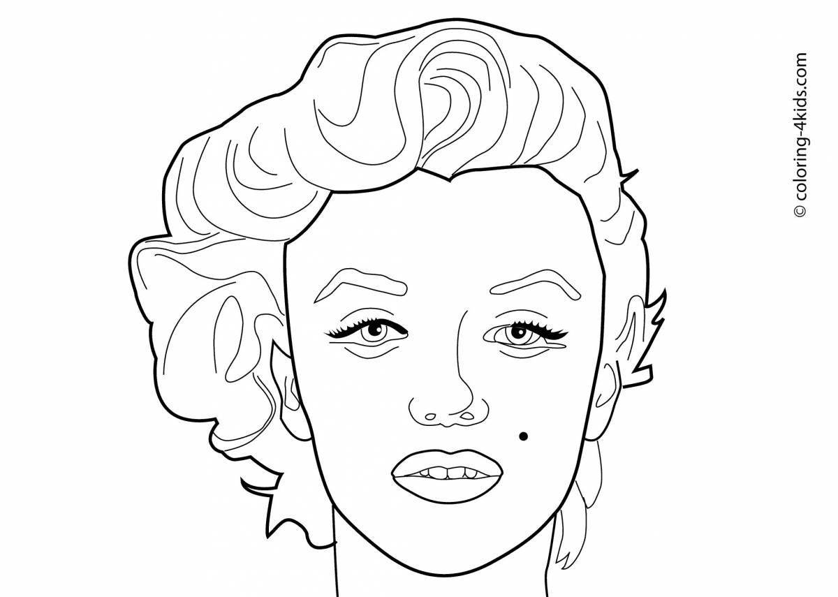 Live coloring pages with portraits of people