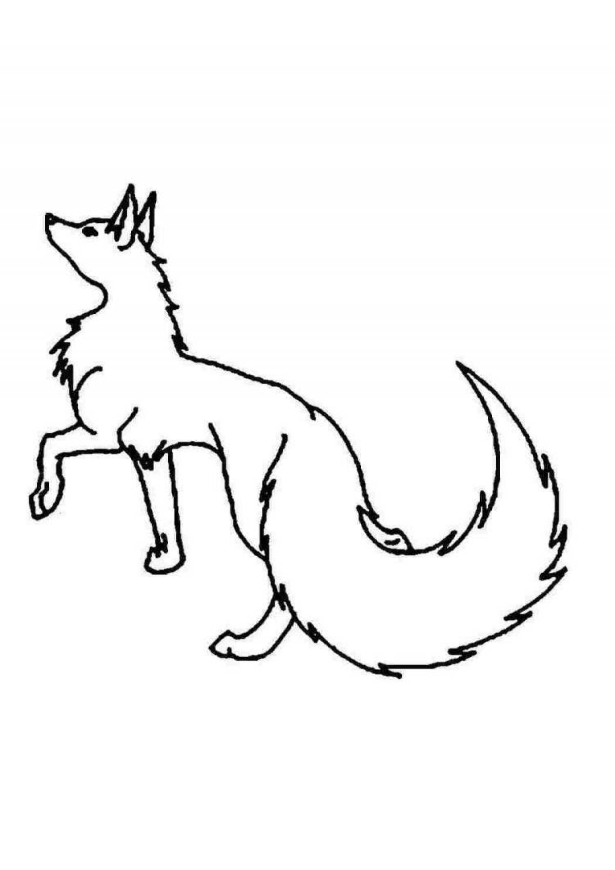 Coloring fantasy fox tail