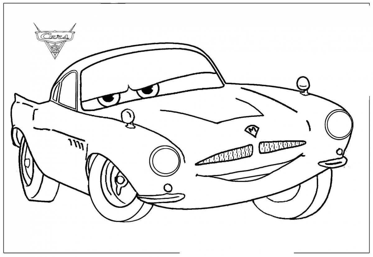 Exciting car coloring game