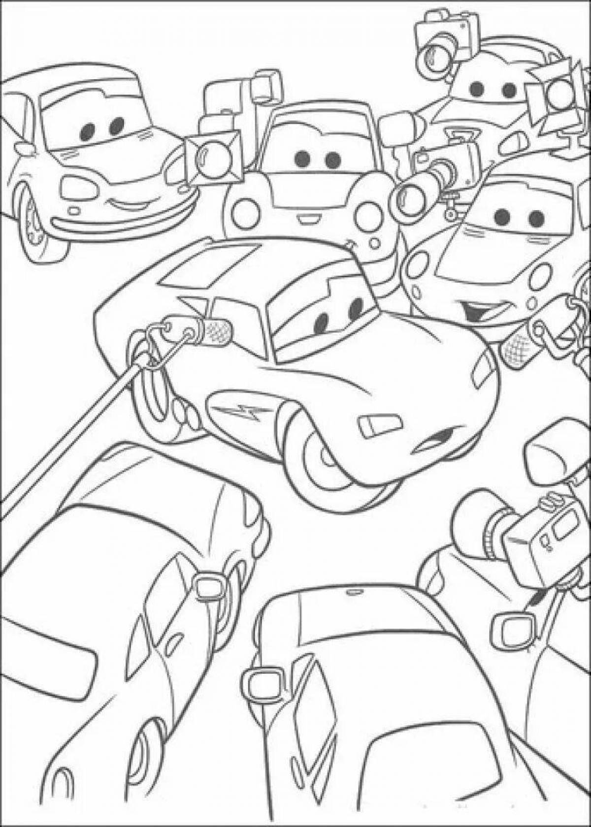 Exciting car coloring