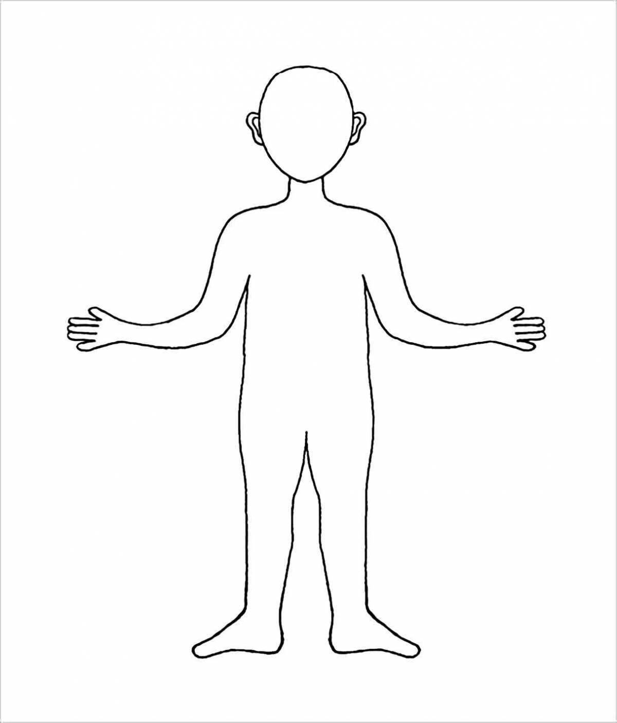 Coloring page charming human figure