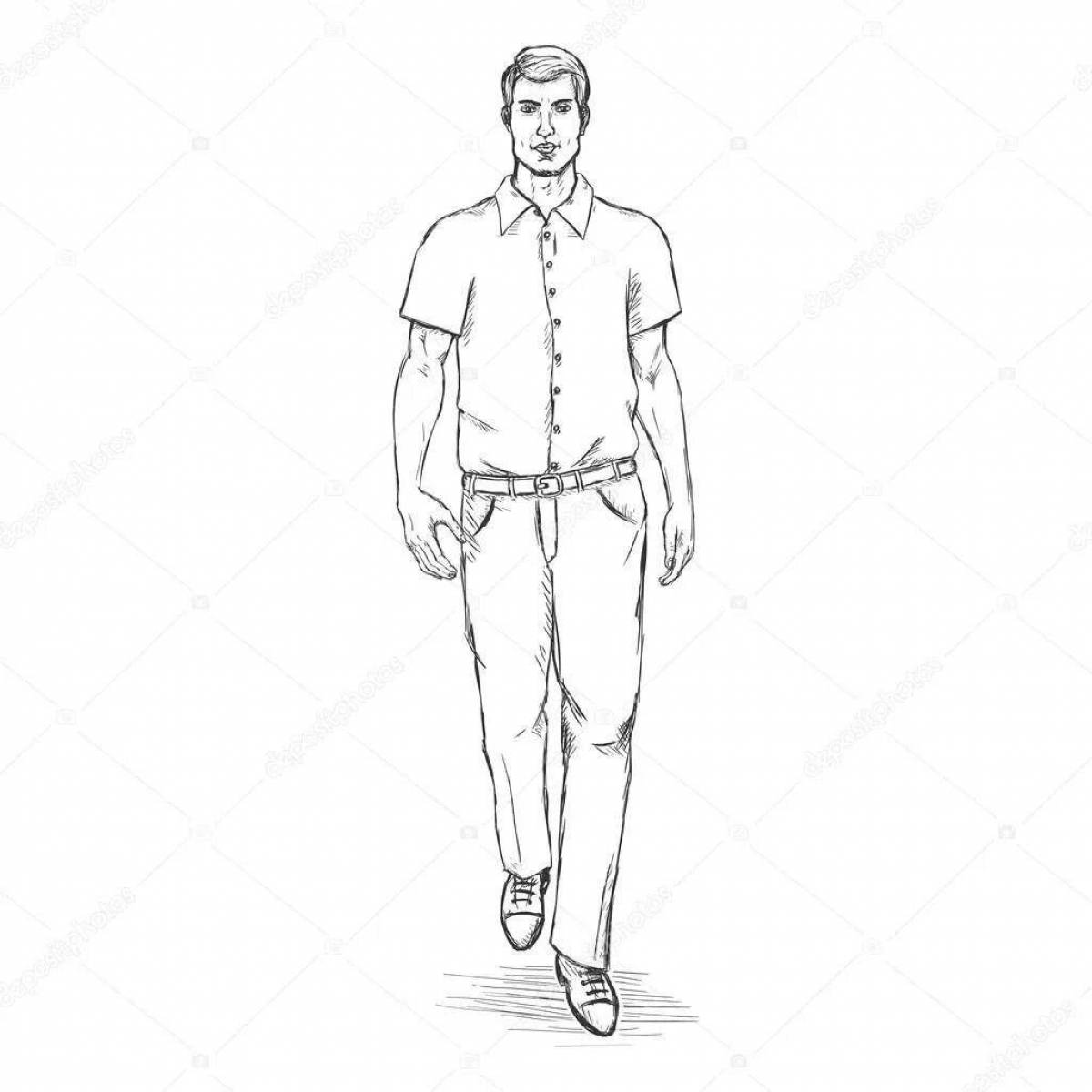 Fascinating human figure coloring page