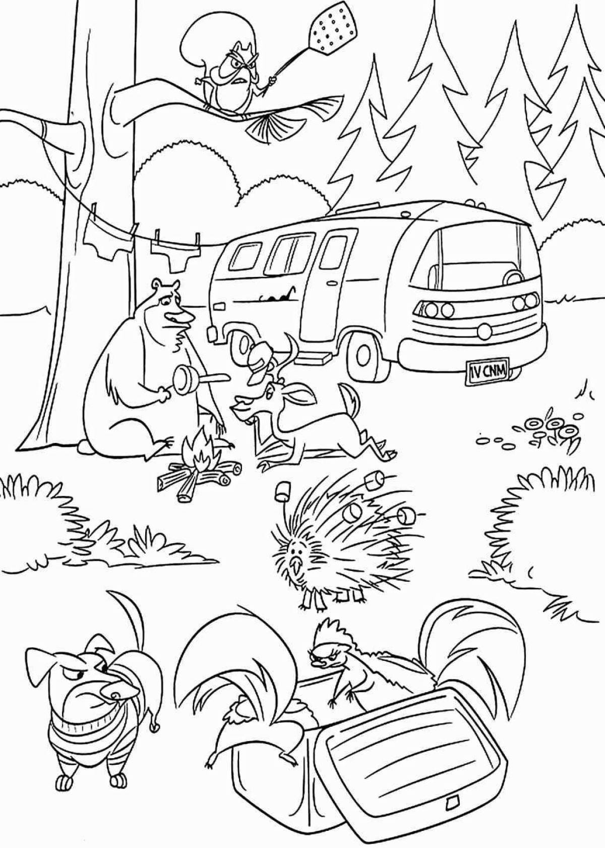Coloring page amazing animal care