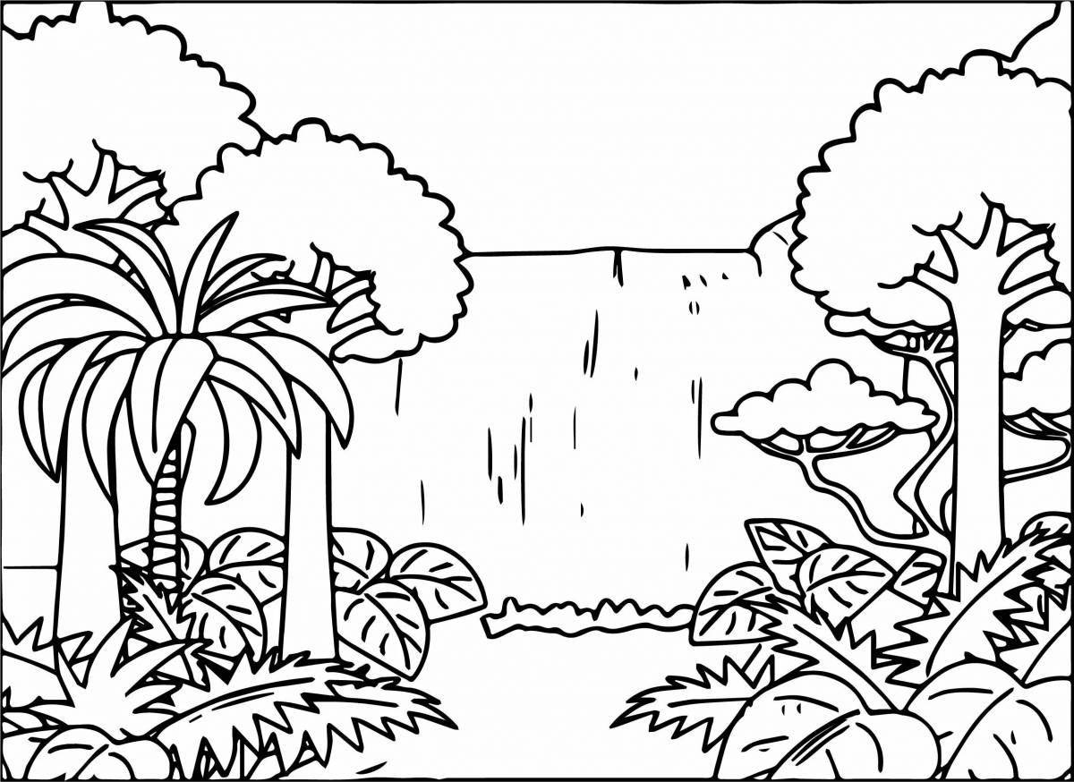 Rainforest Lucky Coloring Page