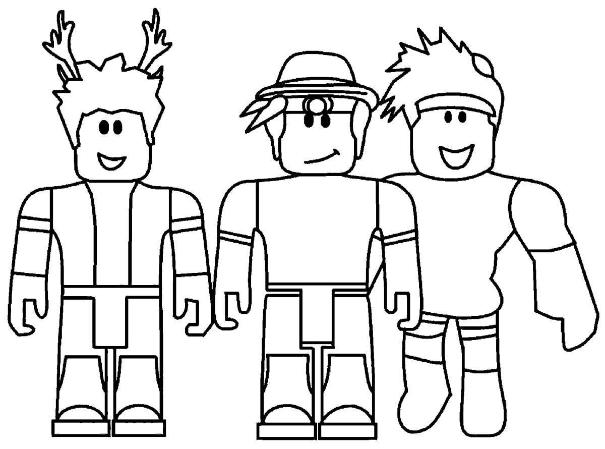 Colorful roblox coloring page 3008