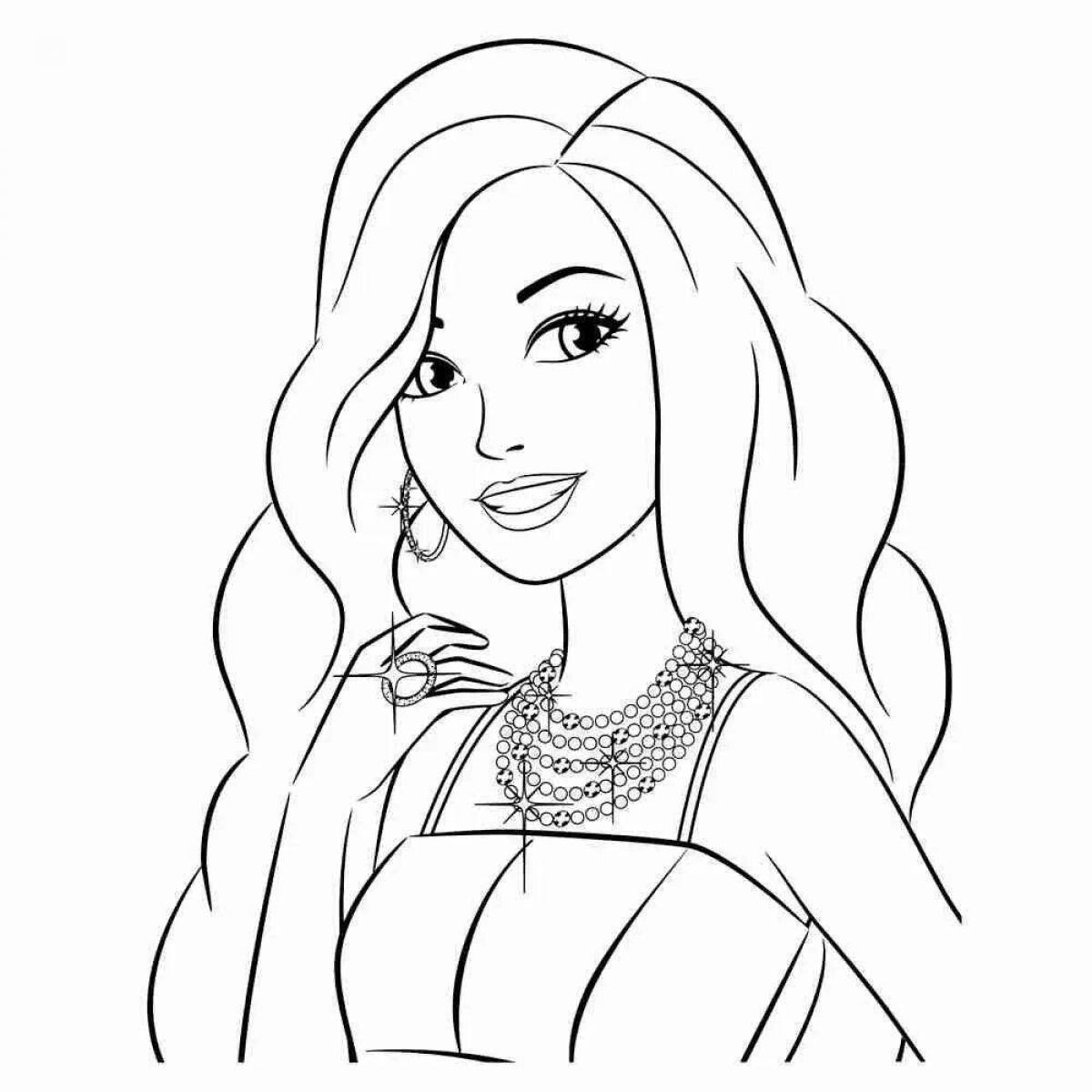 Fun big barbie coloring book