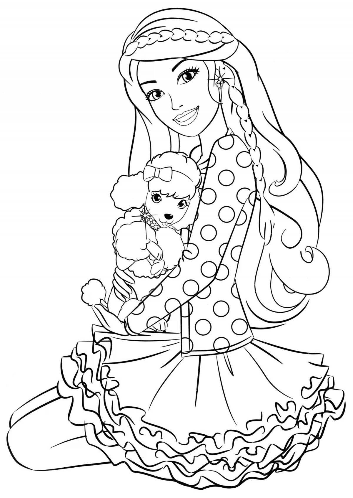 Amazing big barbie coloring book