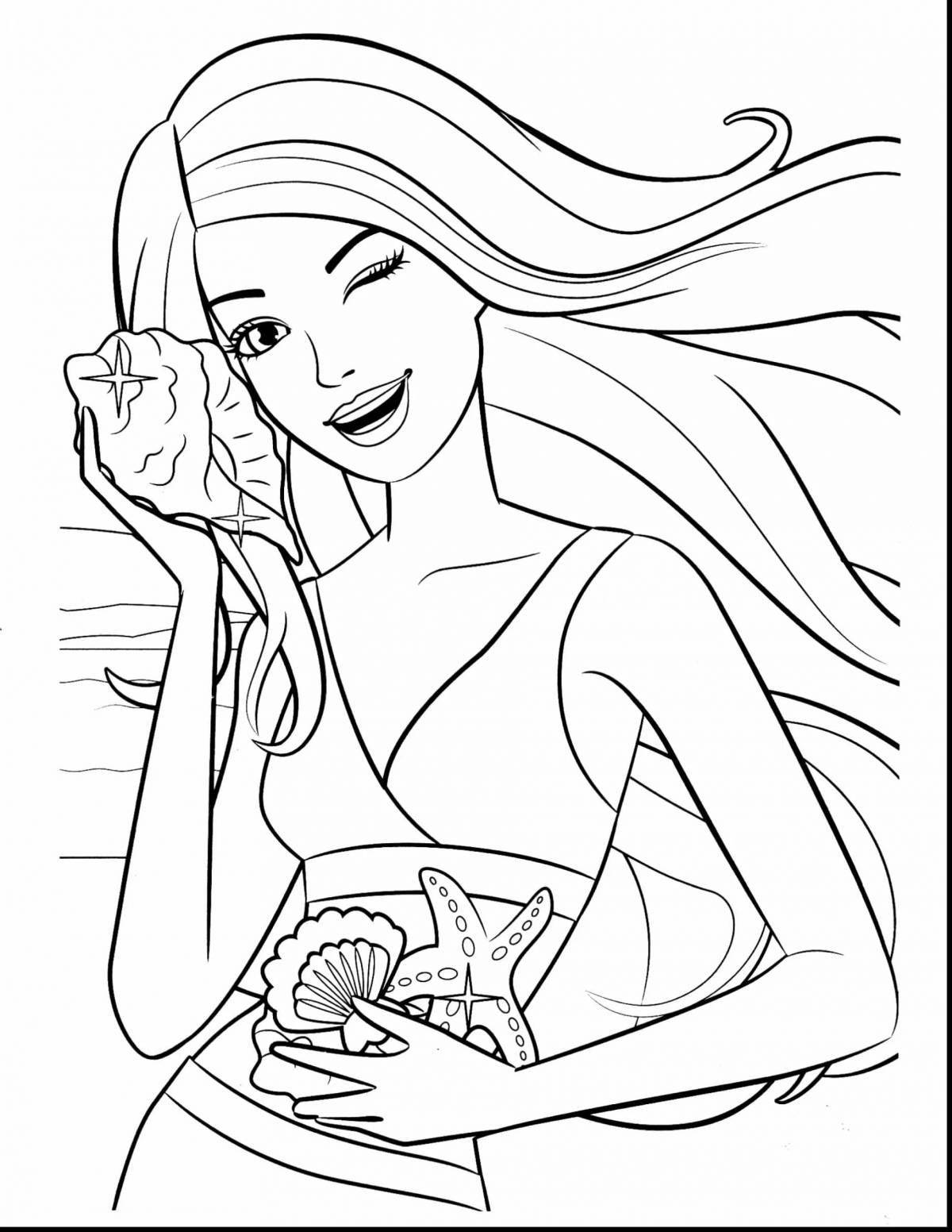 Funny barbie big coloring book