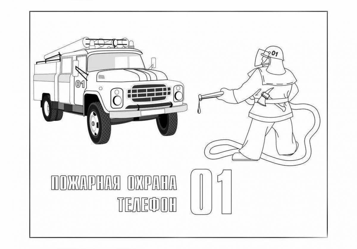 Funny emergency coloring page