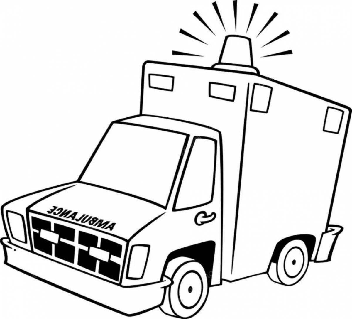 Joyful emergency service coloring page