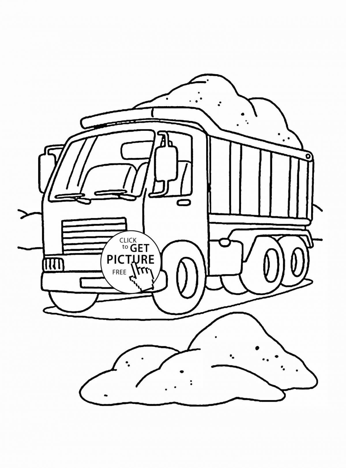 Funny truck coloring book