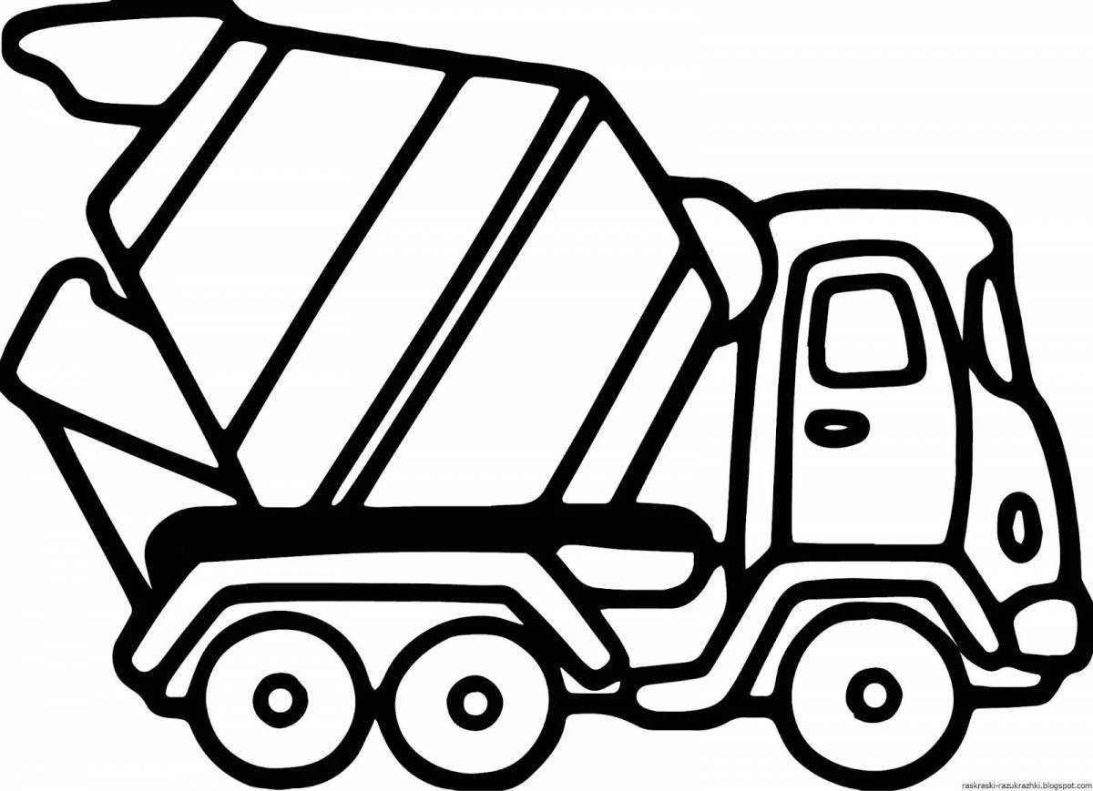 Coloring page delightful cargo transport