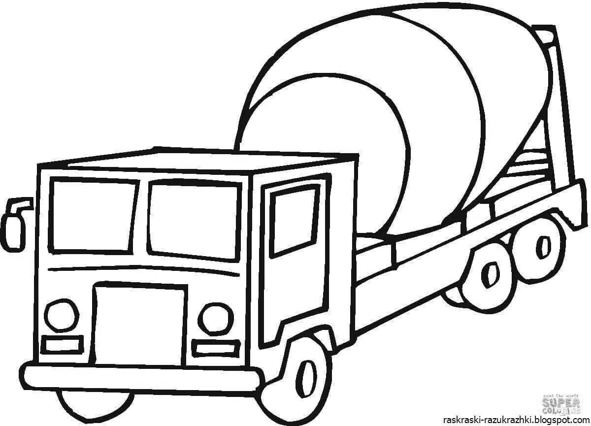 Coloring page nice freight transport