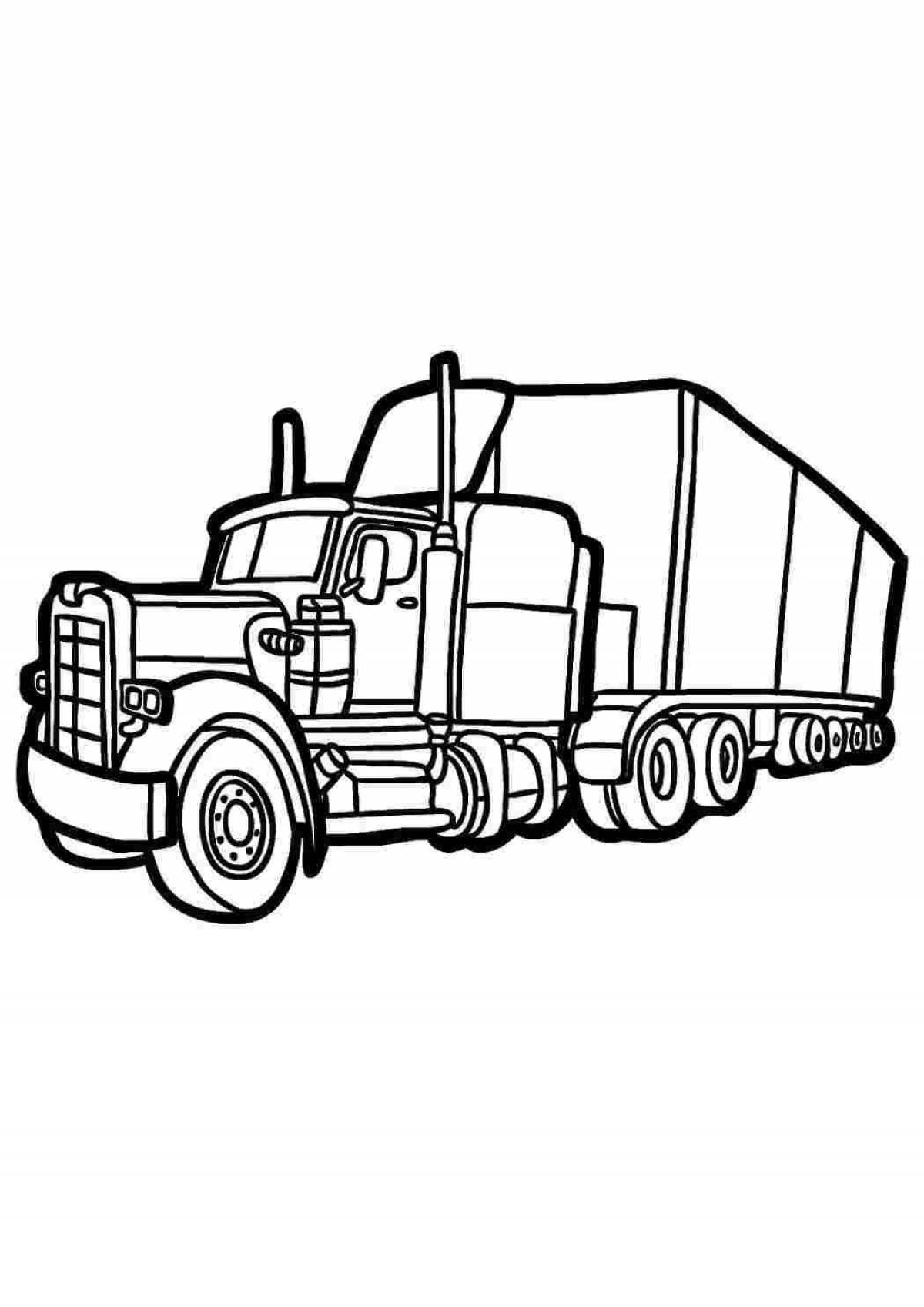 Awesome truck coloring page