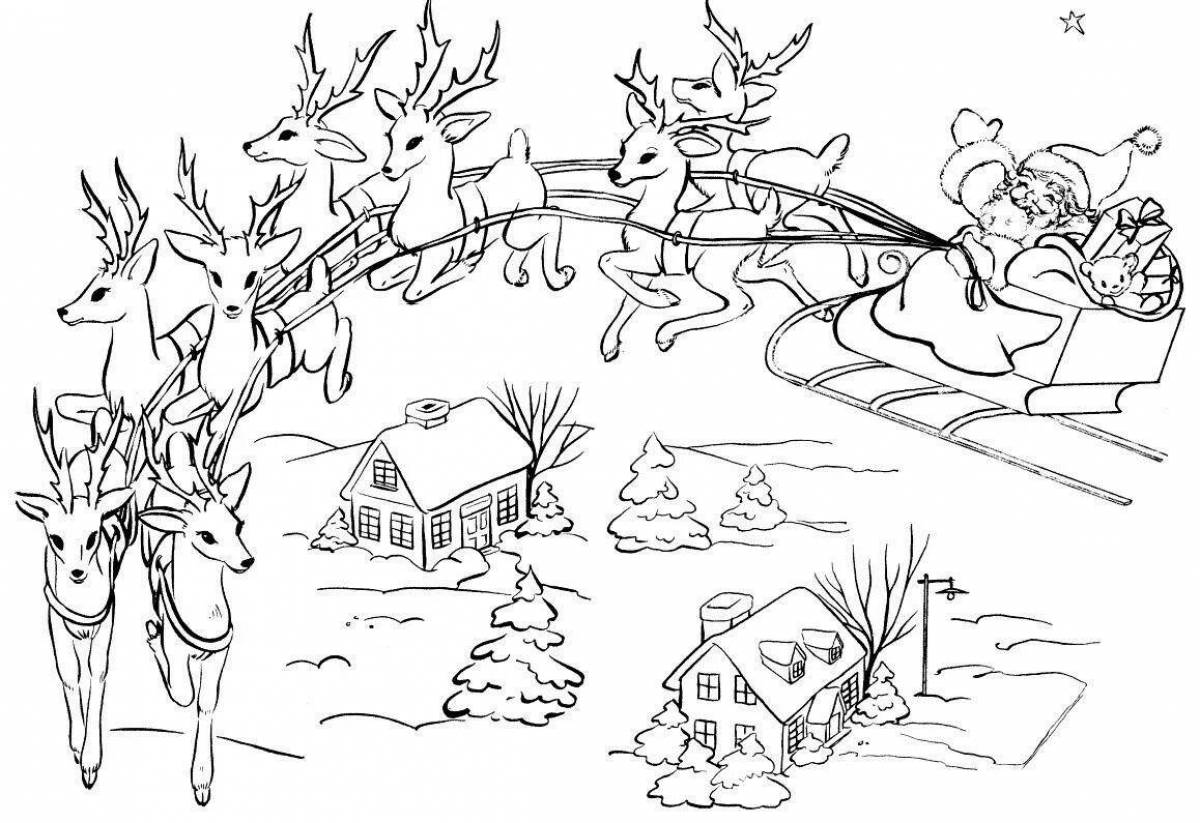 Majestic winter fantasy coloring book