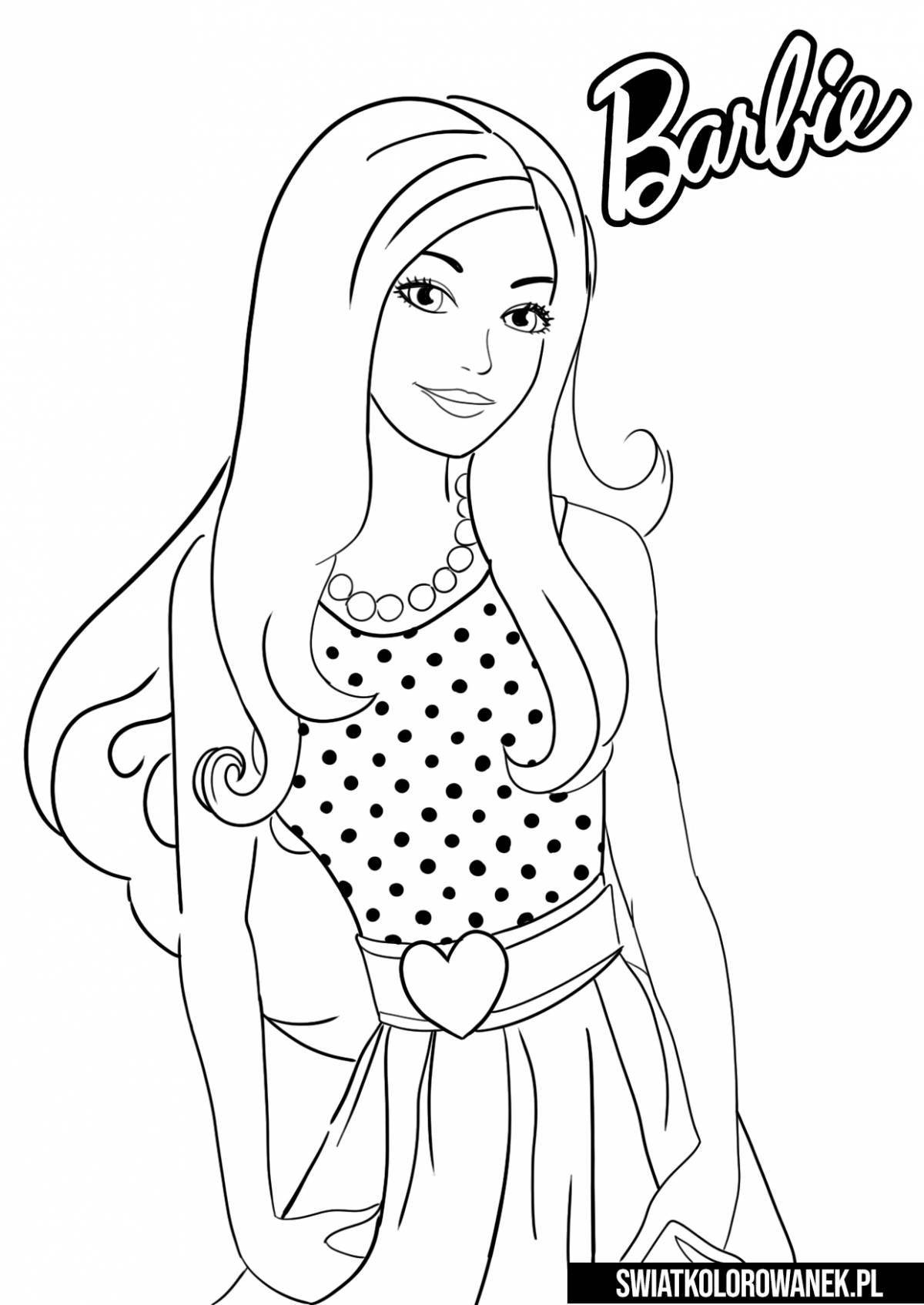 Coloring book shining pregnant doll