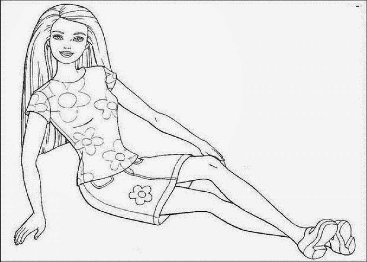 Funny pregnant doll coloring book