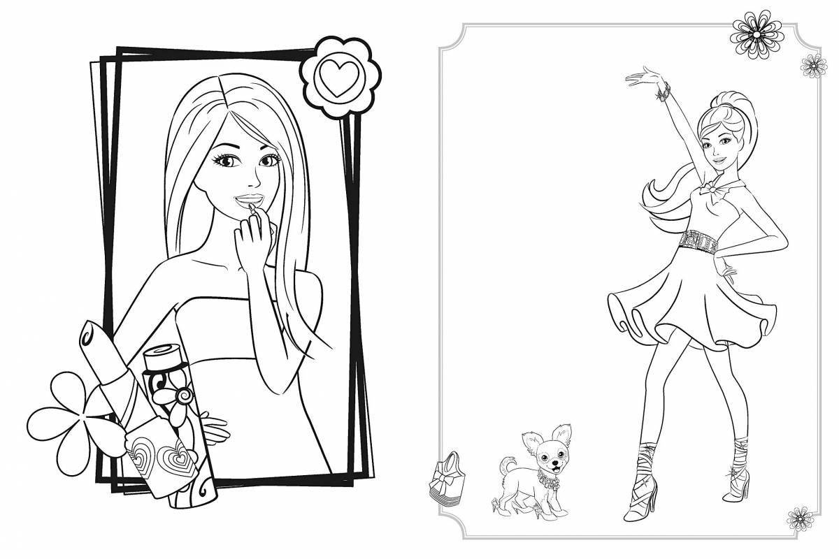 Blissful pregnant doll coloring book