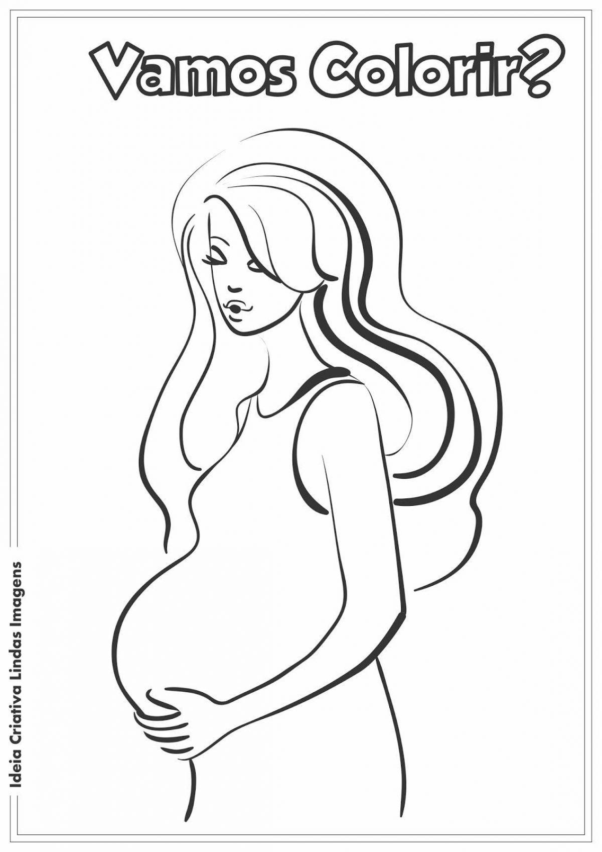 Living pregnant doll coloring book