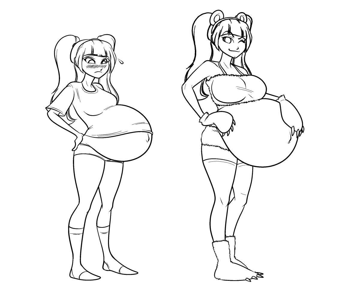 Animated pregnant doll coloring book