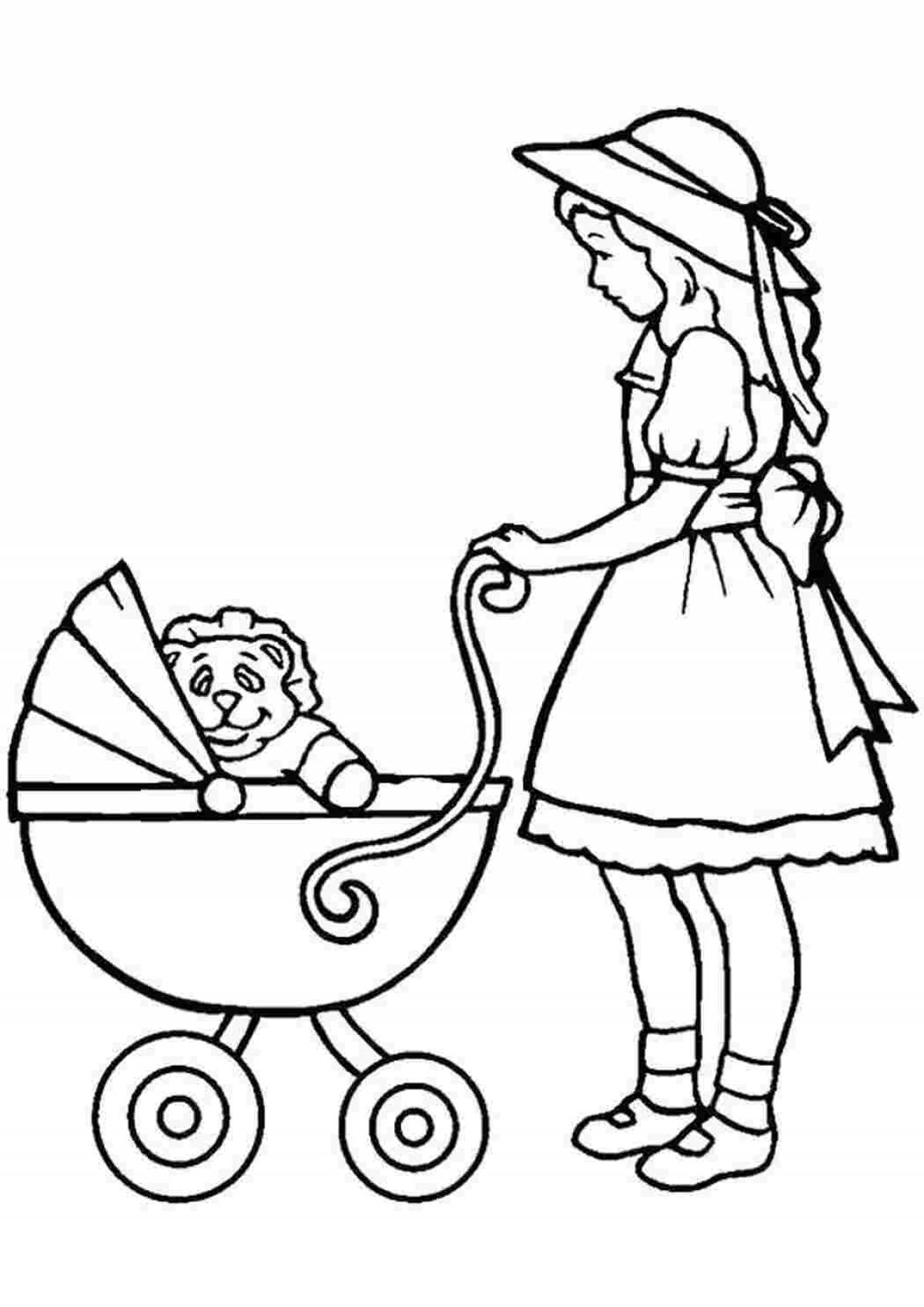 Brilliant pregnant doll coloring book