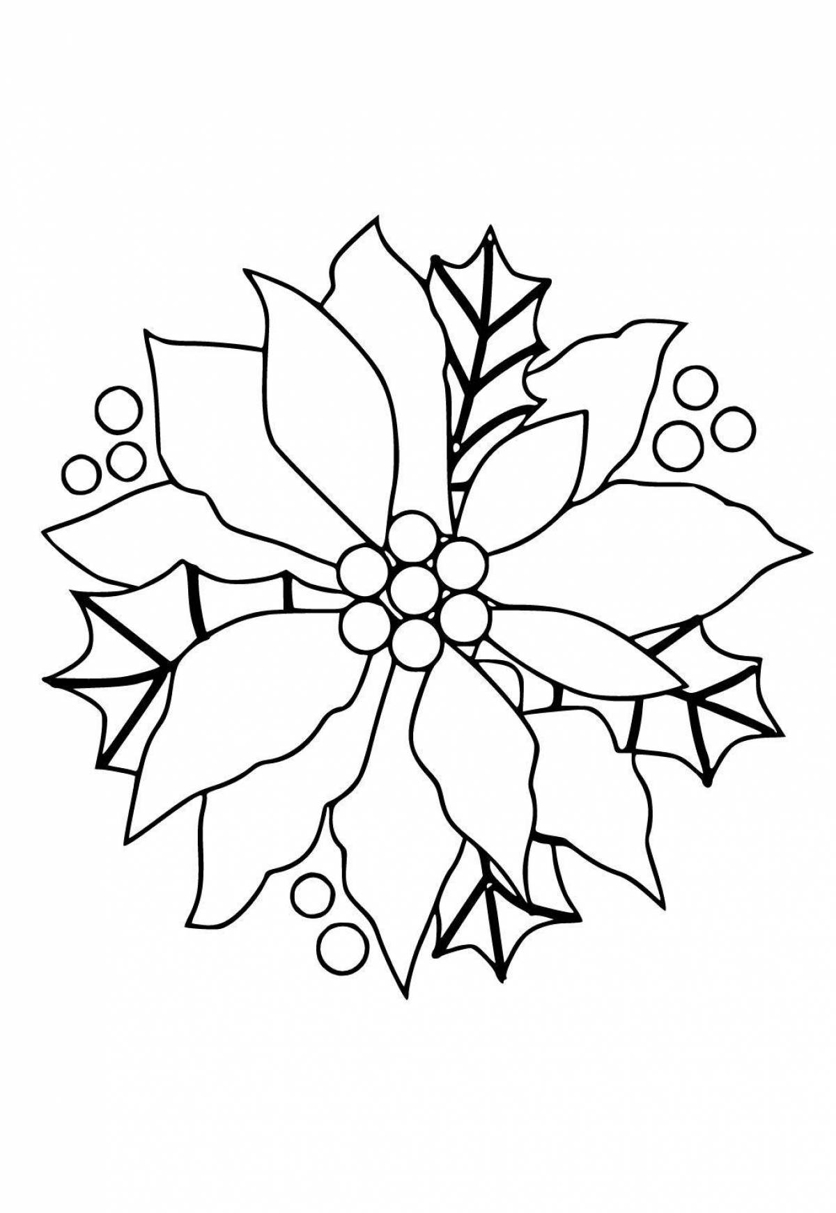 Exotic coloring pages christmas flowers