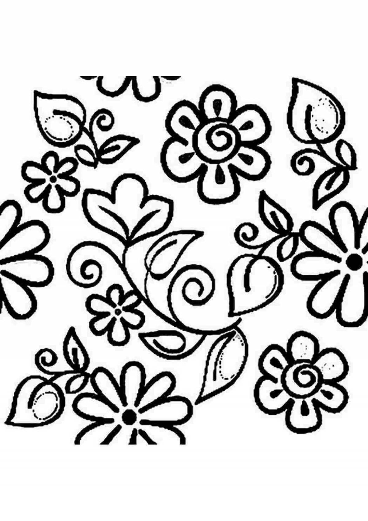 Intricate coloring pages with small patterns