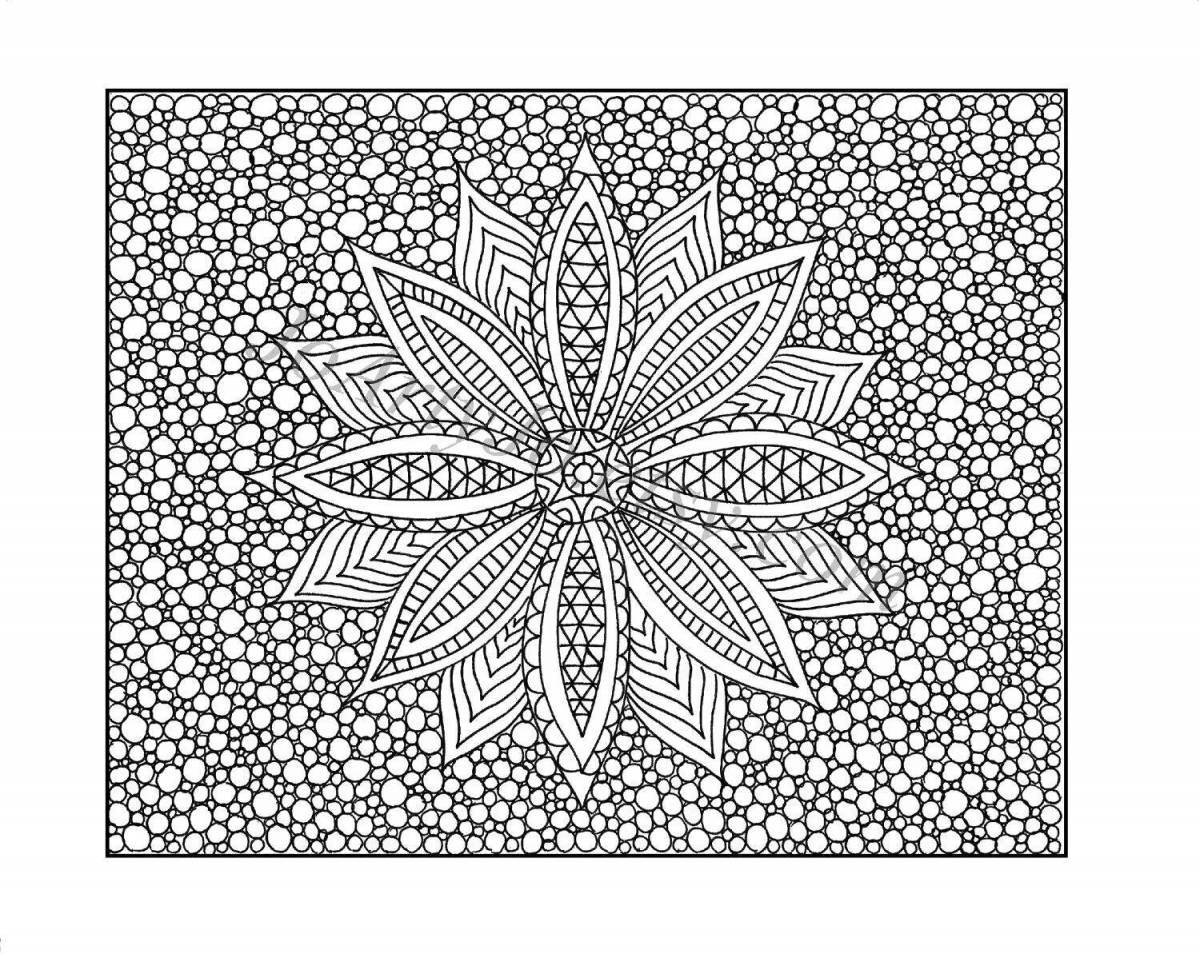 Exquisite coloring pages with small patterns