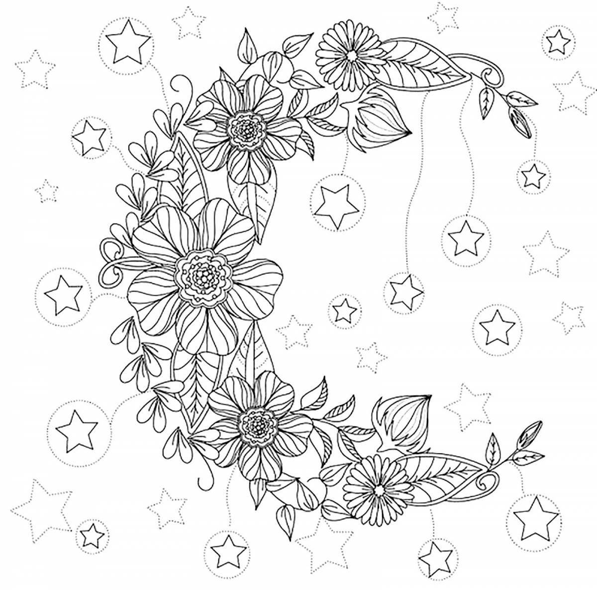 Bright coloring pages with small patterns