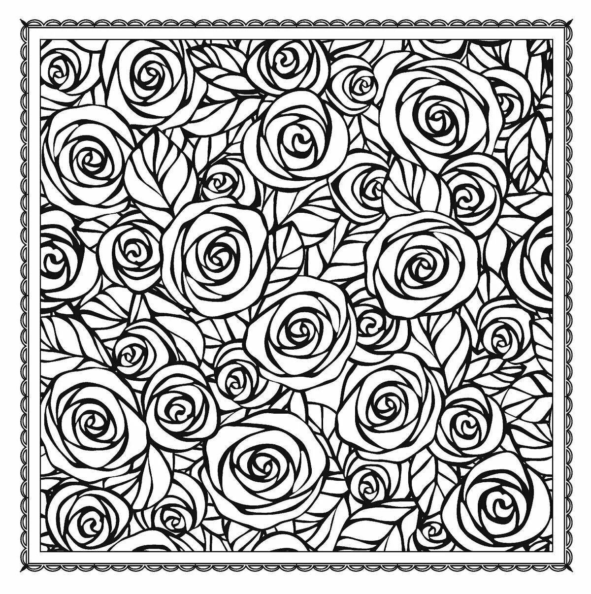 Attractive coloring pages with small patterns