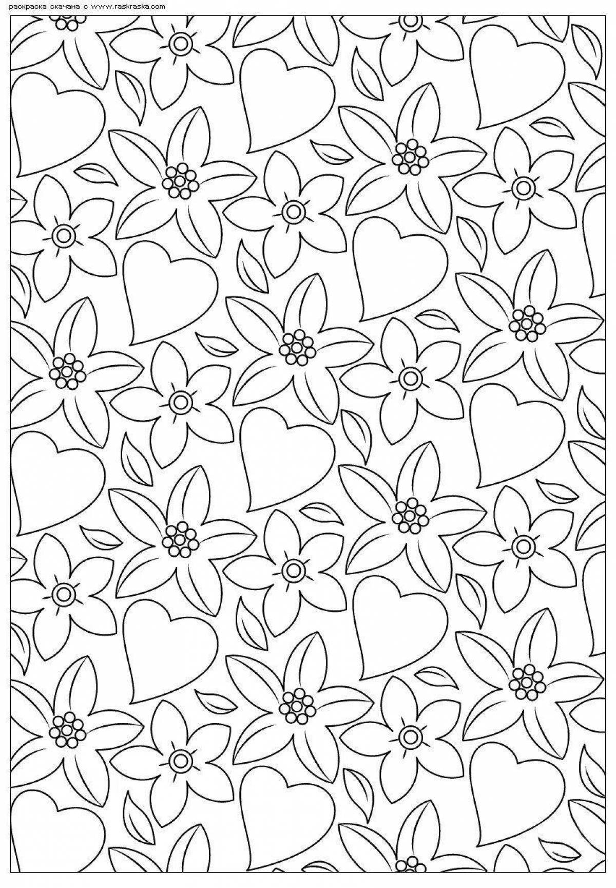 Small patterns for coloring in taste