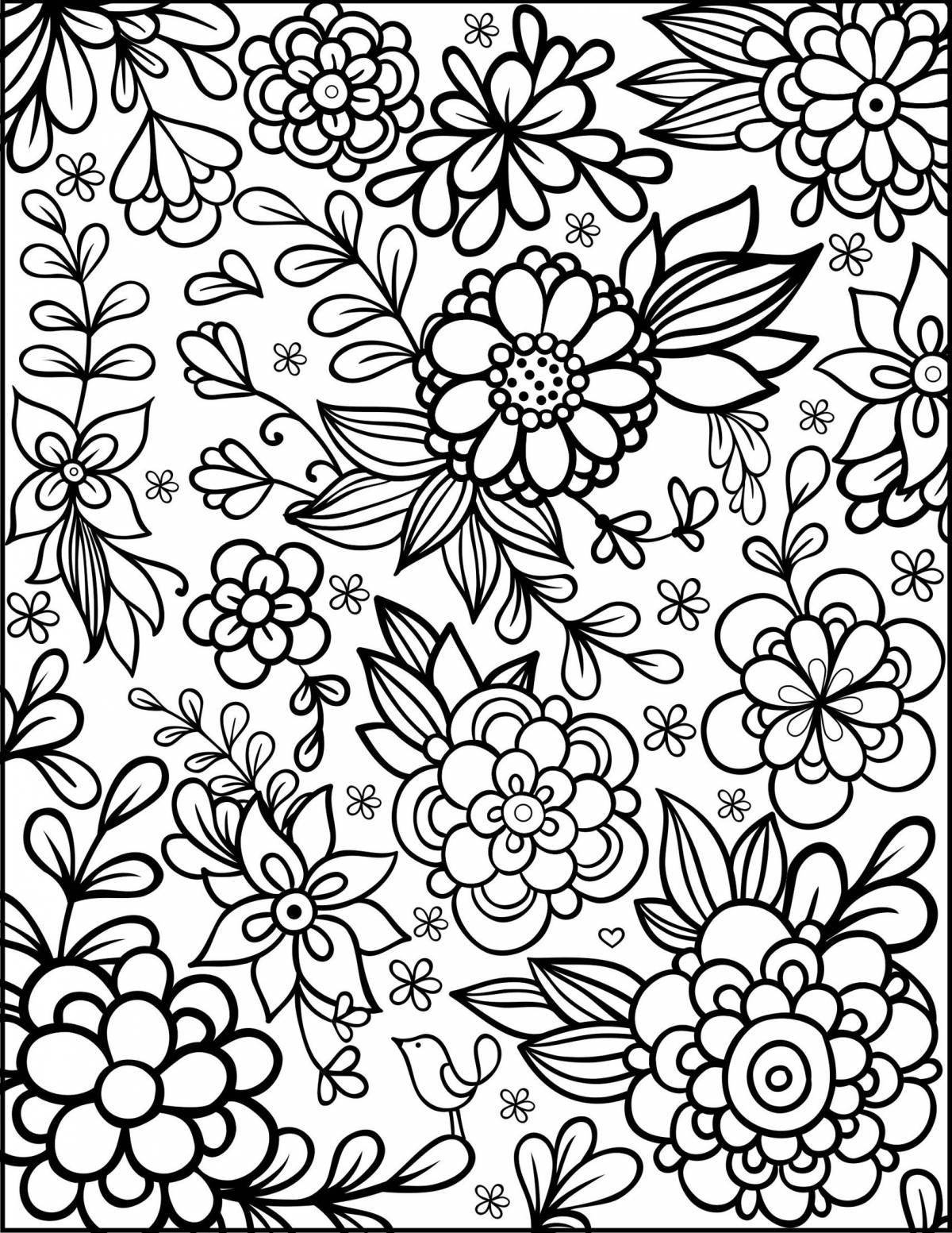 Unique coloring pages with small patterns