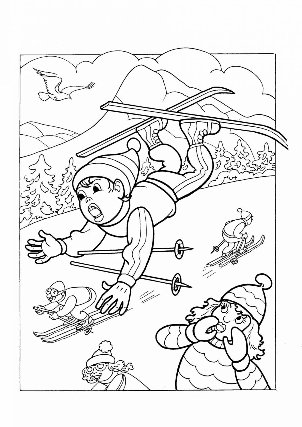 Fun ice safe coloring page