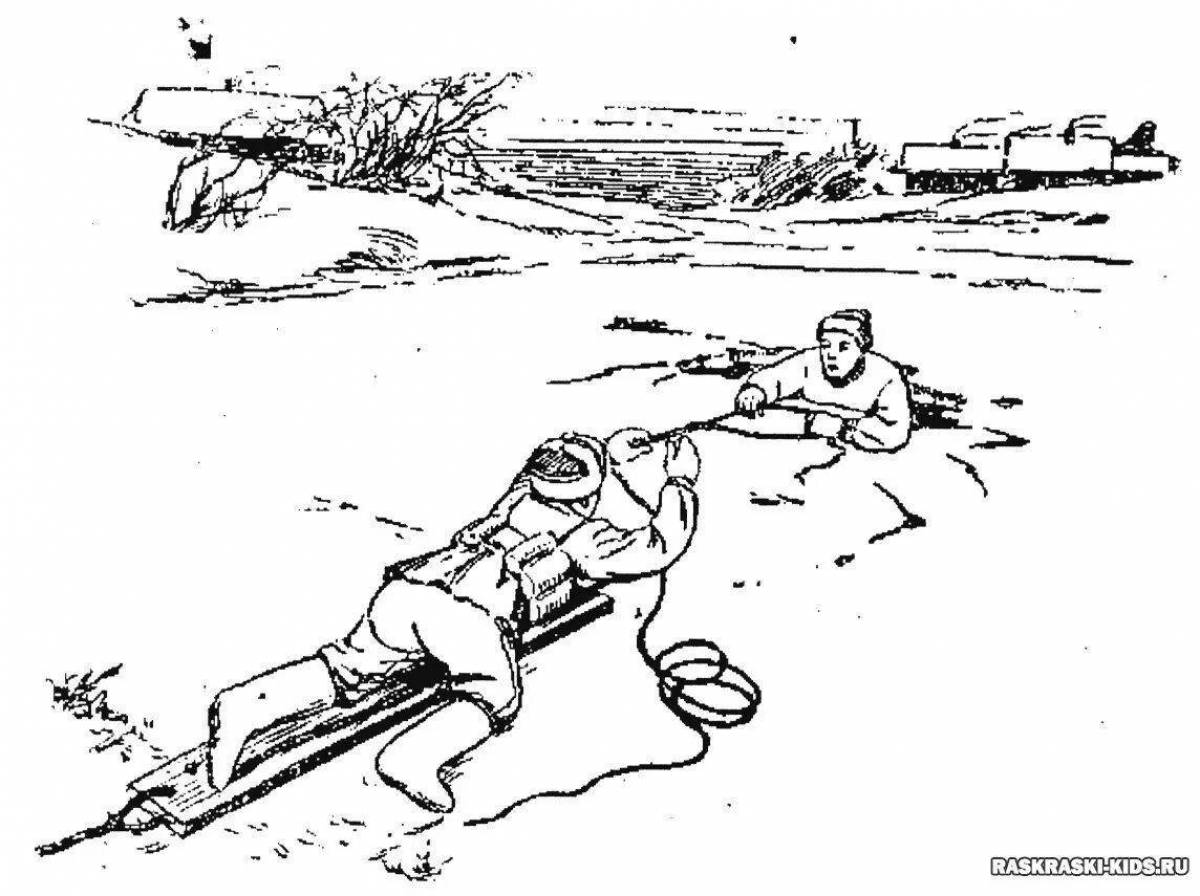 Jovial safe ice coloring page