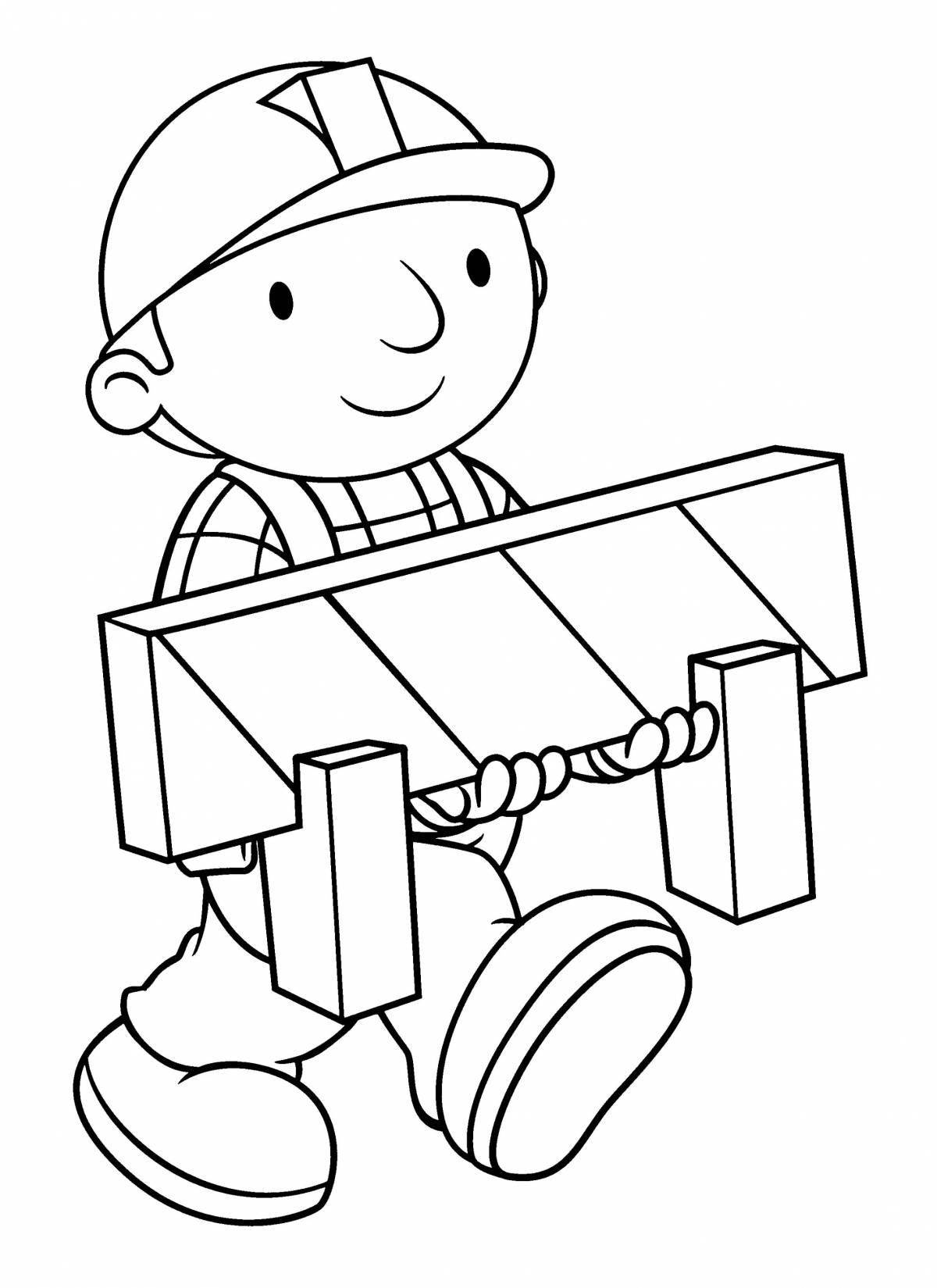 Coloring interesting construction professions