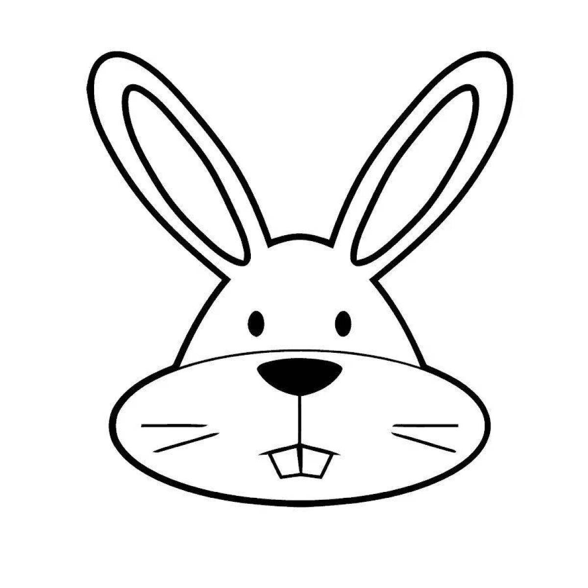 Winking rabbit coloring page