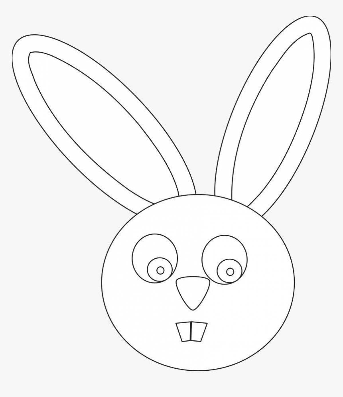 Мягкая раскраска лица кролика