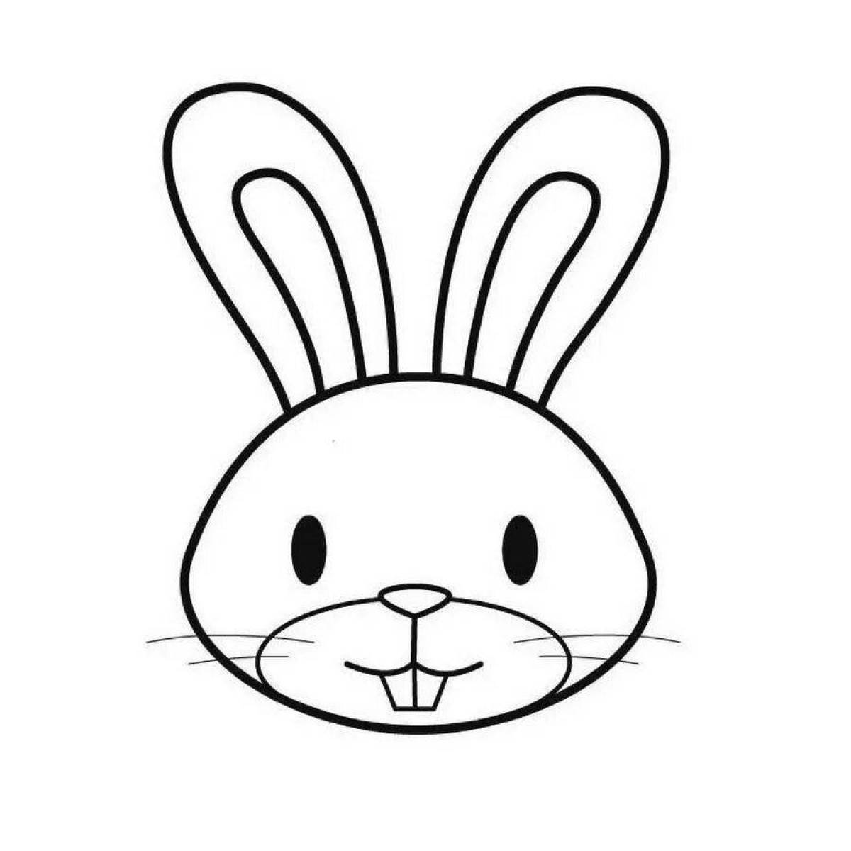 Floppy coloring page bunny face