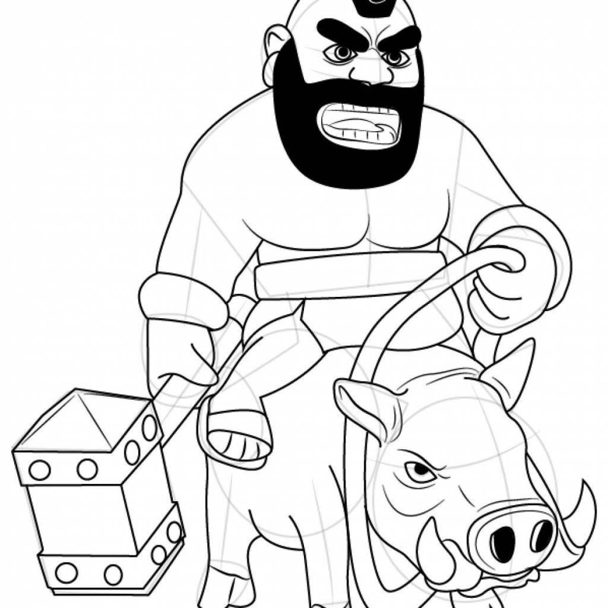 Joyful coloring clash royale