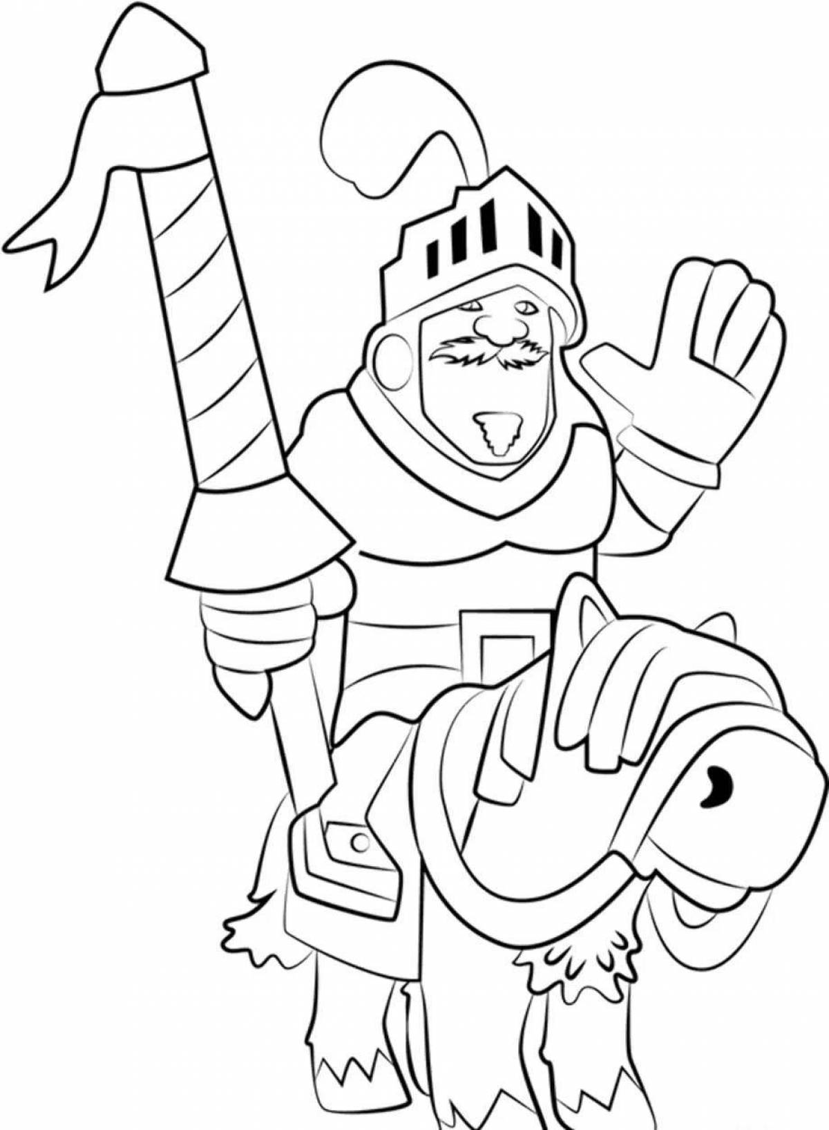 Tempting clash royale coloring page