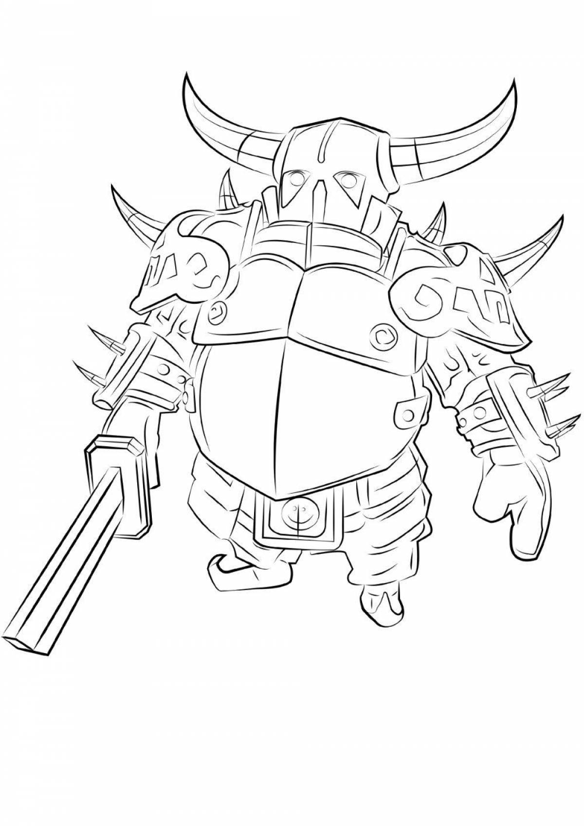 Animated clash royale coloring page