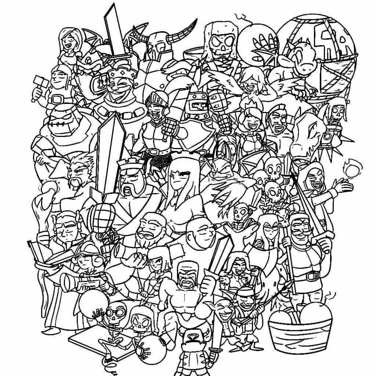 Witty clash royale coloring book