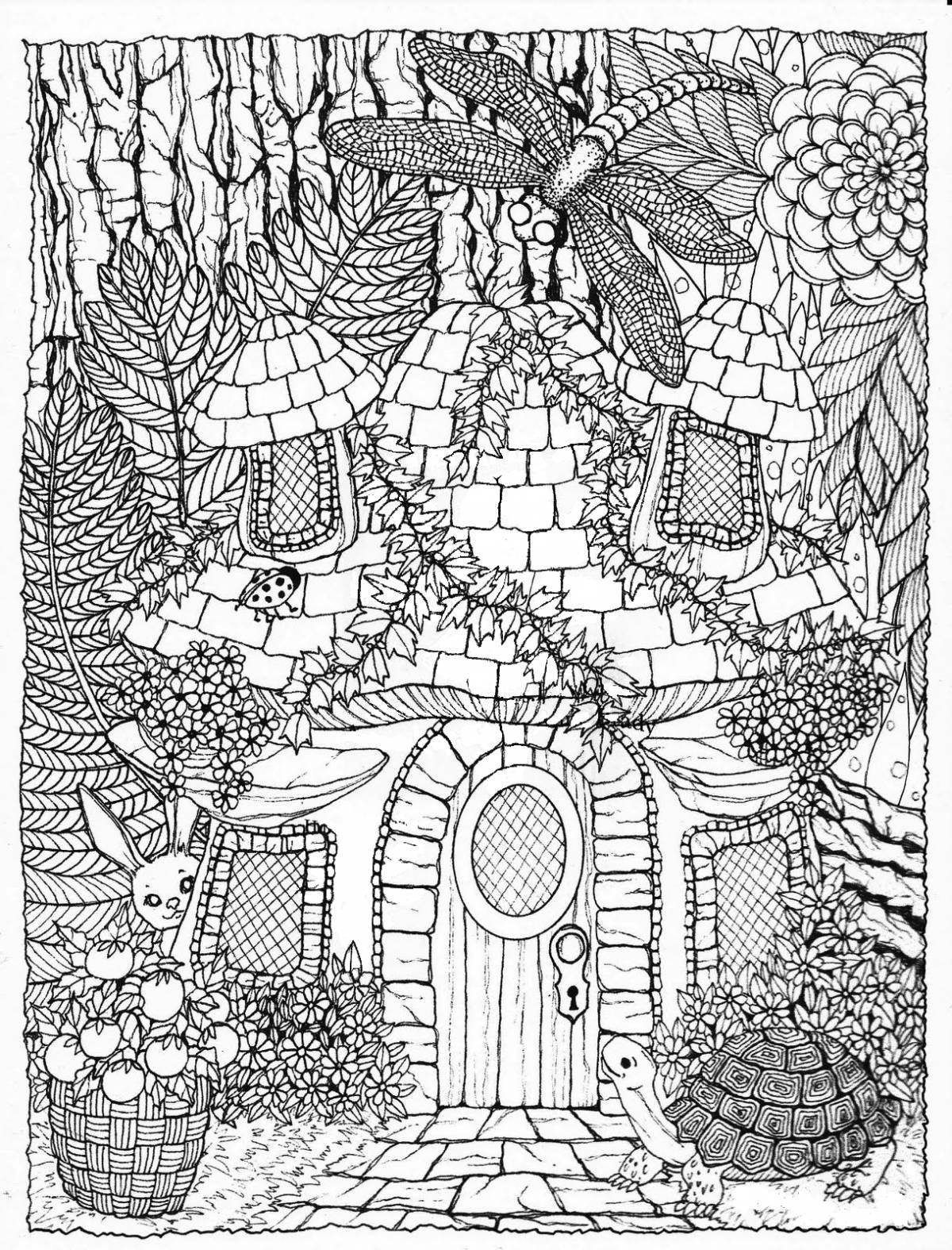 Great garden of time coloring page