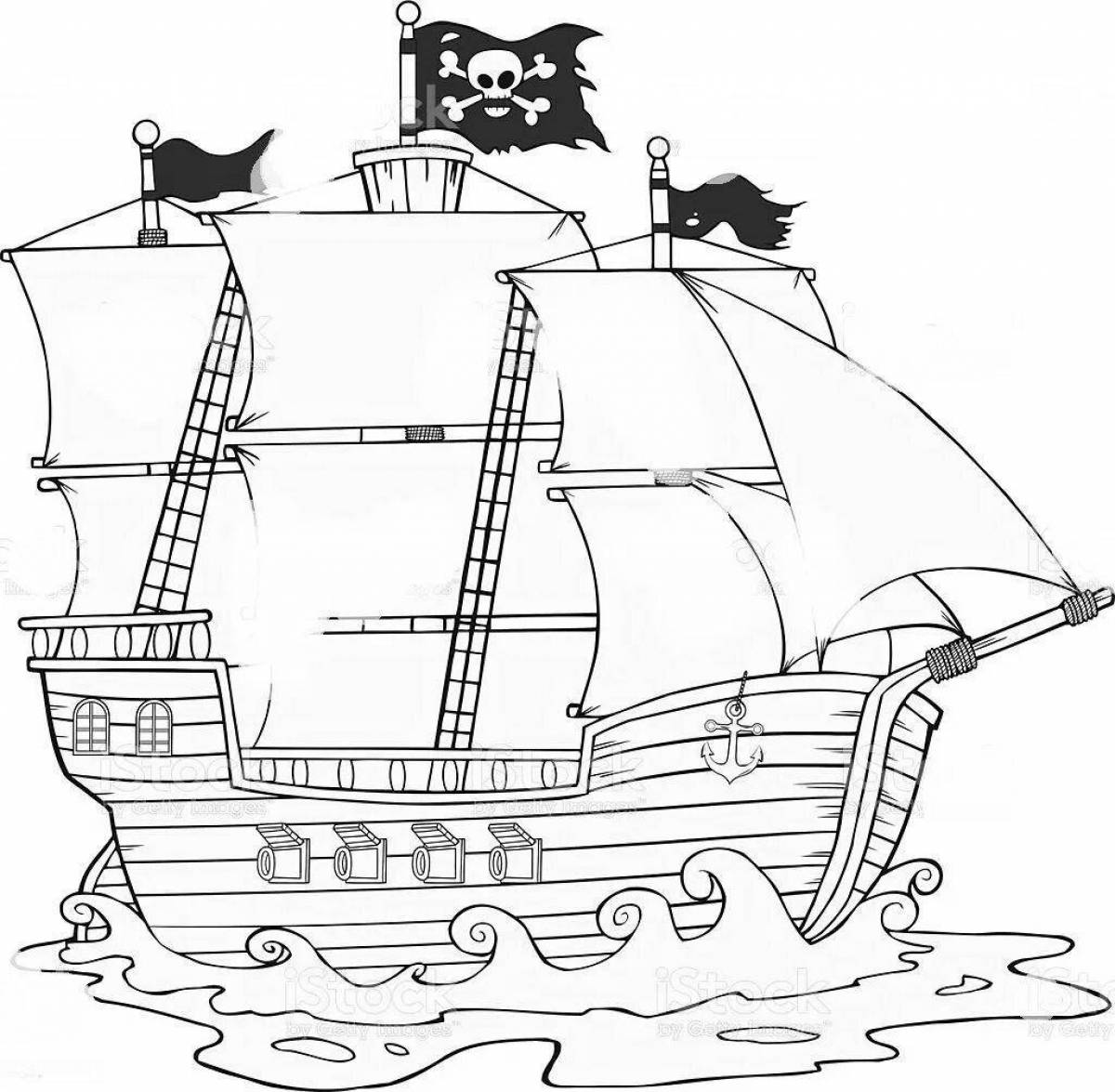 Charming black pearl coloring page